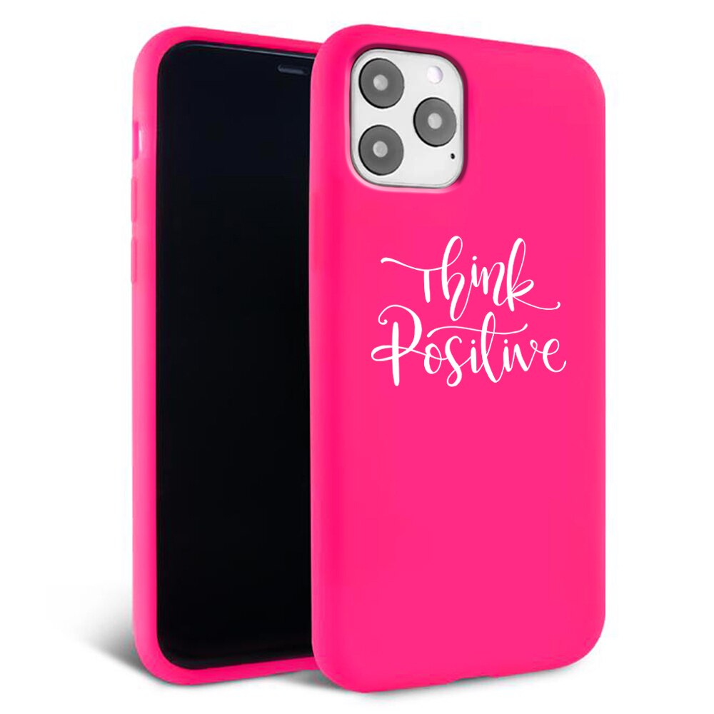 Husa pentru iPhone 11 pro - Silicon Matte - Think Positive 2