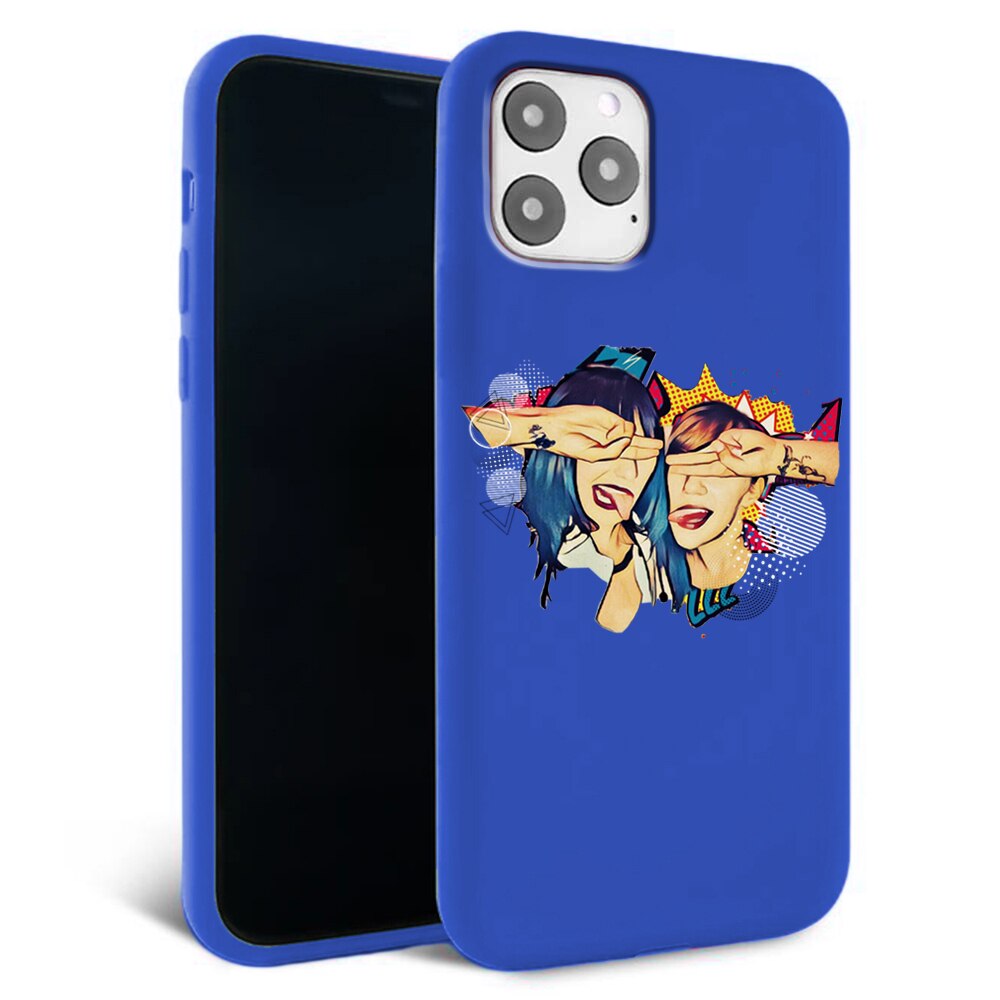 Husa pentru iPhone 11 ProMax - Silicon FlexiSoft - Incognito girls Albastru
