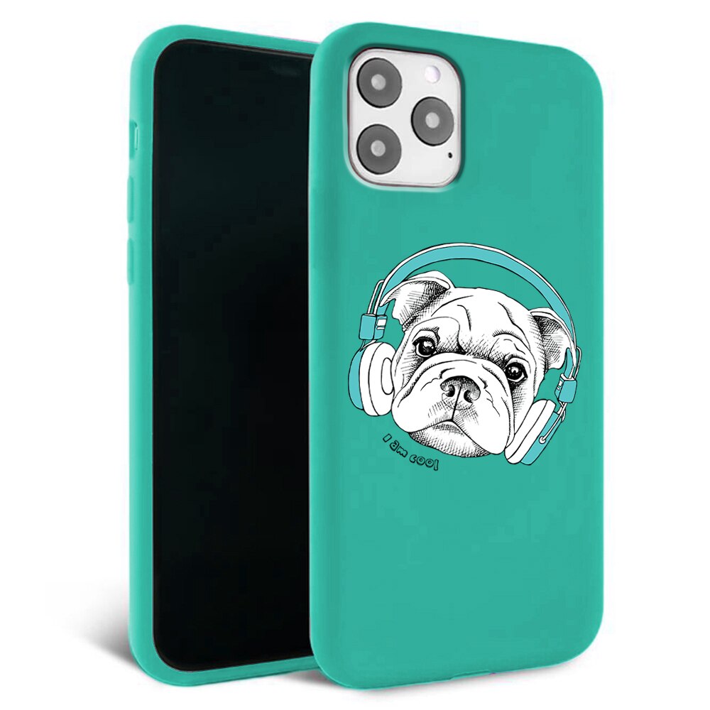 Husa pentru iPhone 11 ProMax - Silicon FlexiSoft - Cool dog Mint