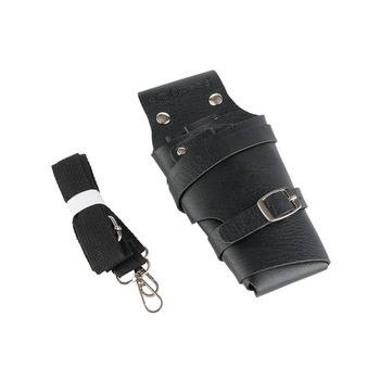 Borseta cu suport pentru foarfece din piele neagra, Lila Rossa - A220 Borseta cu suport pentru foarfece din piele neagra, Lila Rossa - A220