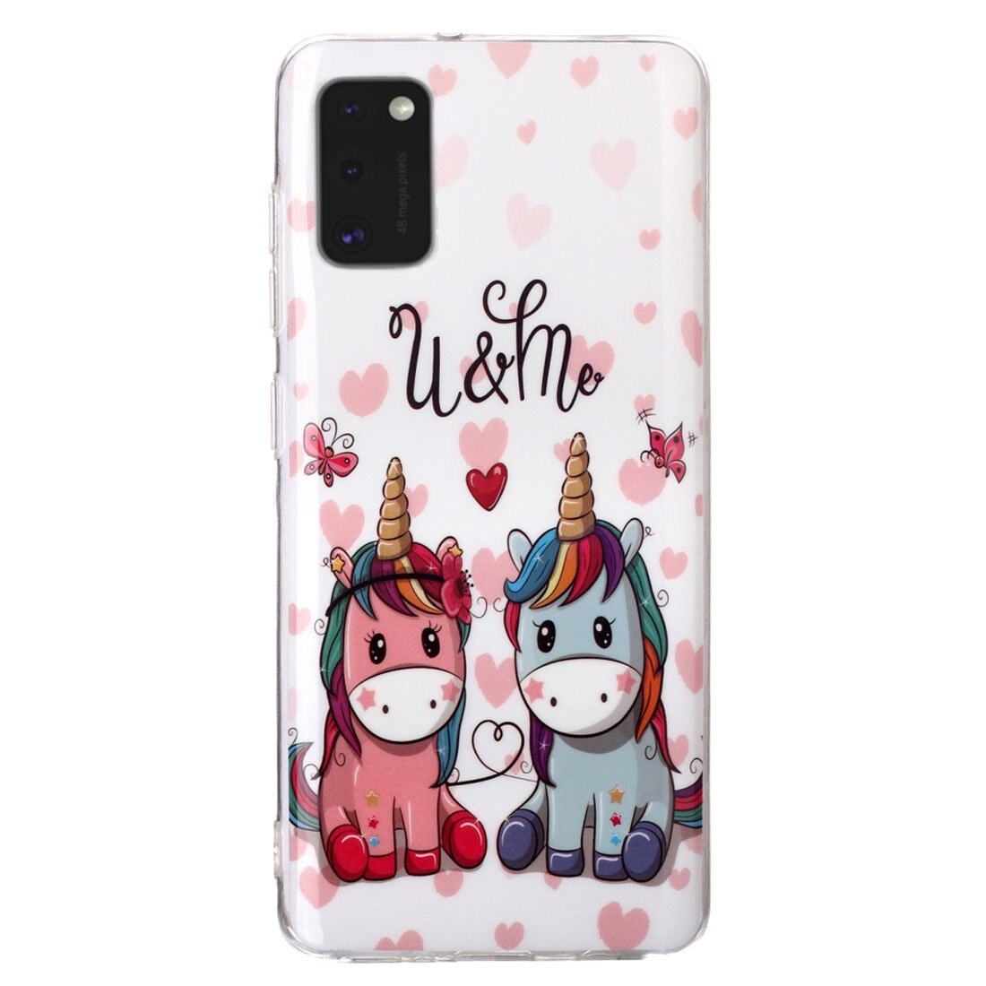 Husa silicon compatibila cu Samsung Galaxy A41 Fosforescent model Unicorn Love, Silicon, TPU Viceversa