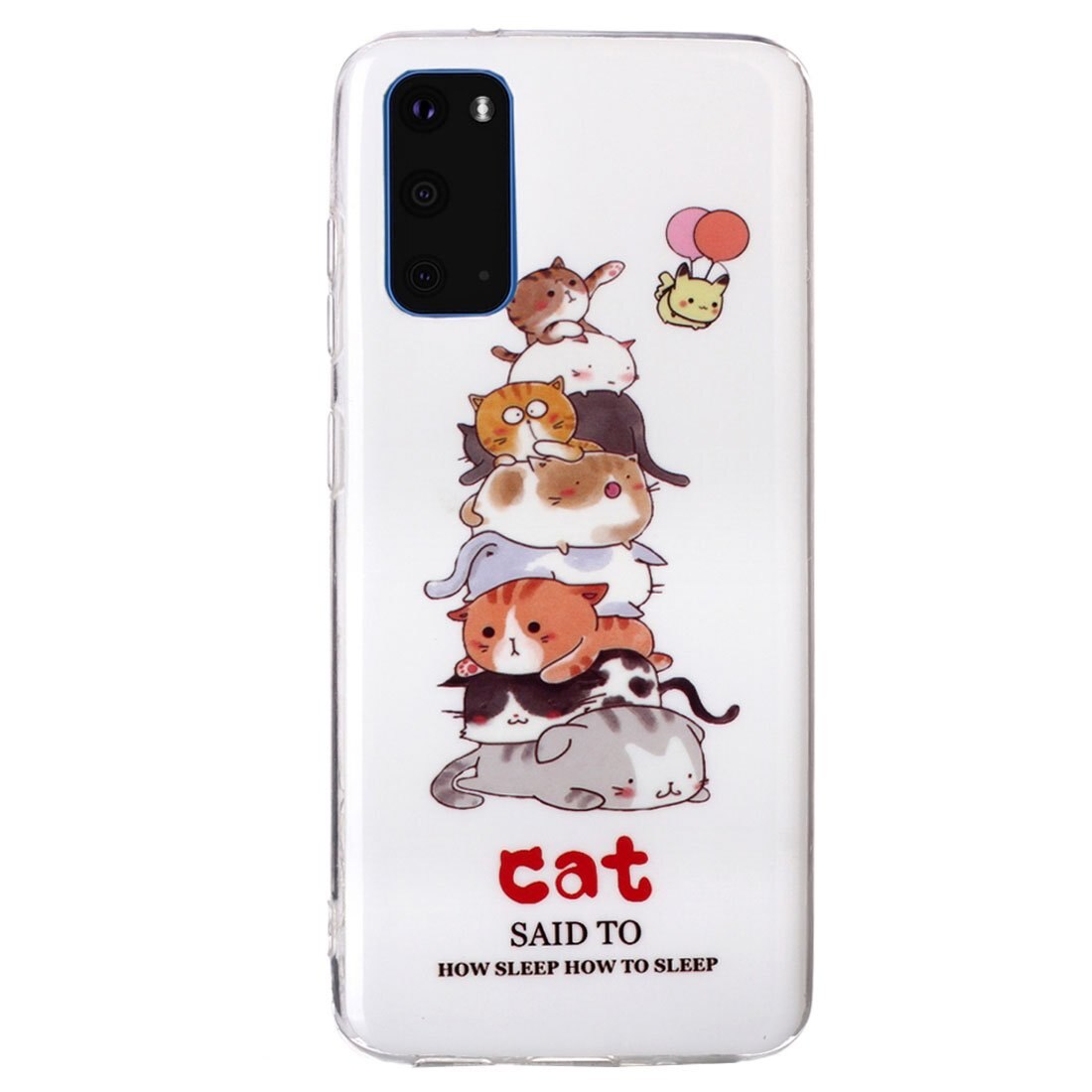 Husa silicon compatibila cu Samsung Galaxy S20 Fosforescent model Cat Pille, Silicon, TPU Viceversa