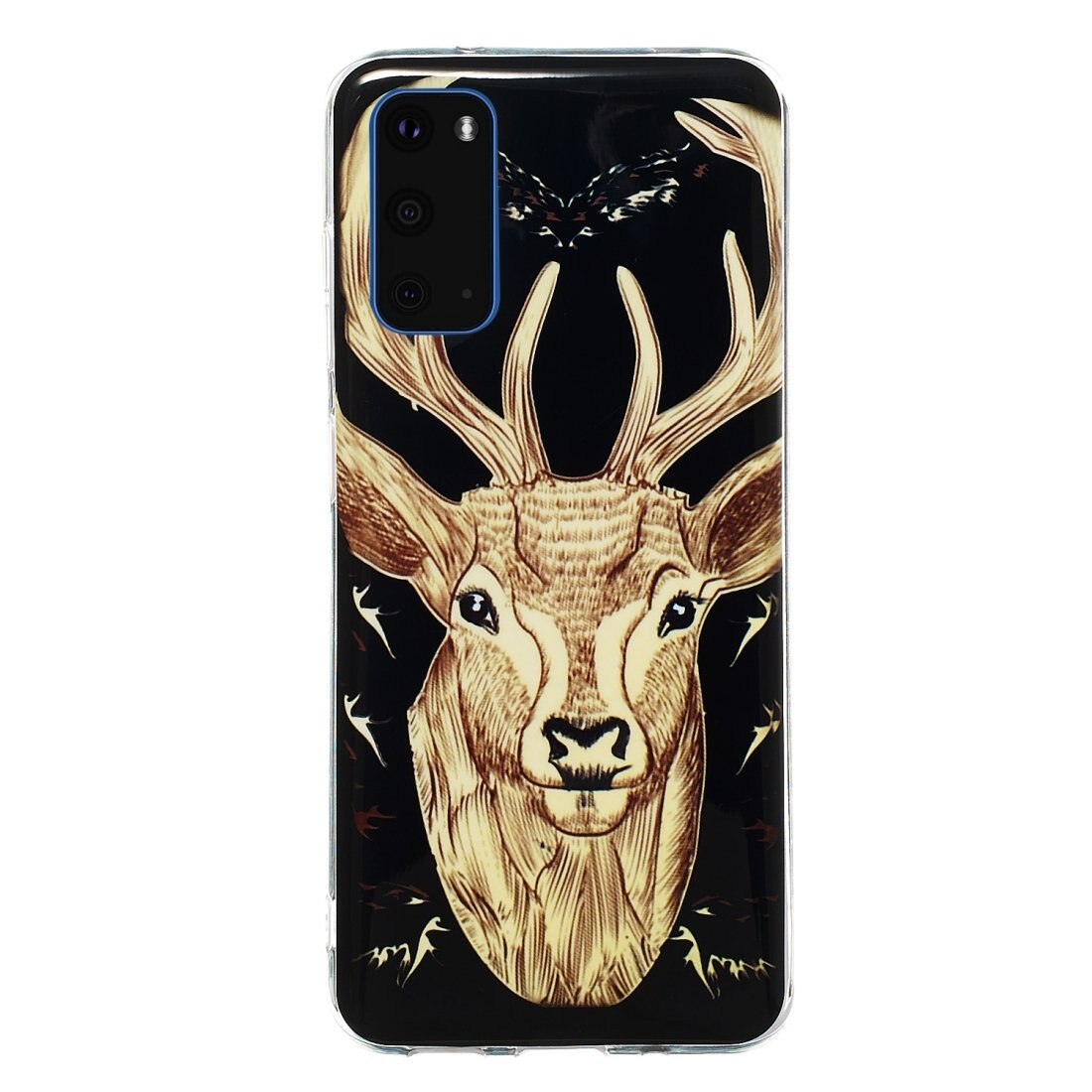 Husa silicon compatibila cu Samsung Galaxy S20 Fosforescent model Deer, Silicon, TPU Viceversa