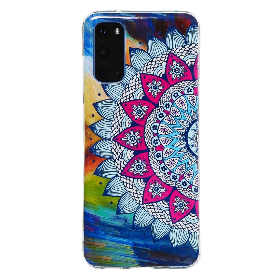 Husa silicon compatibila cu Samsung Galaxy S20 Fosforescent model Mandala, Silicon, TPU Viceversa