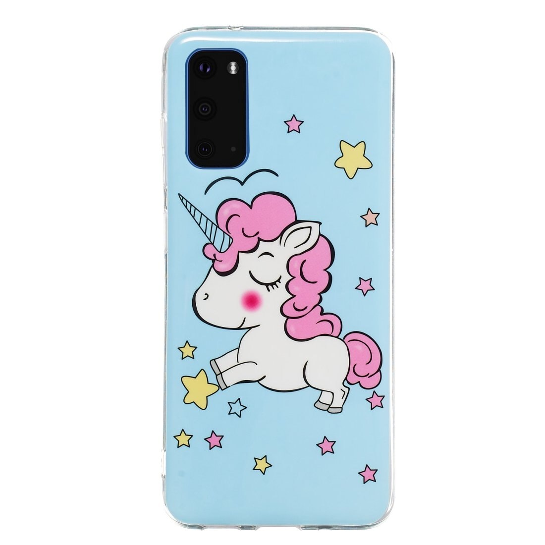 Husa silicon compatibila cu Samsung Galaxy S20 Fosforescent model Baby Unicorn, Silicon, TPU Viceversa