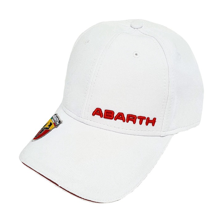 Официална шапка Abarth с извита козирка, бяла