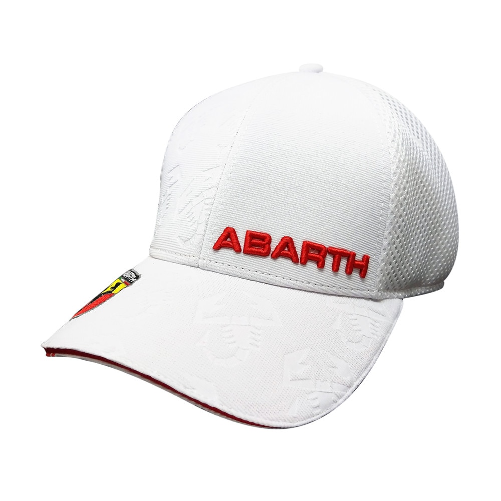 Palarie Oficiala Abarth de Vara Visor Curva, Alba