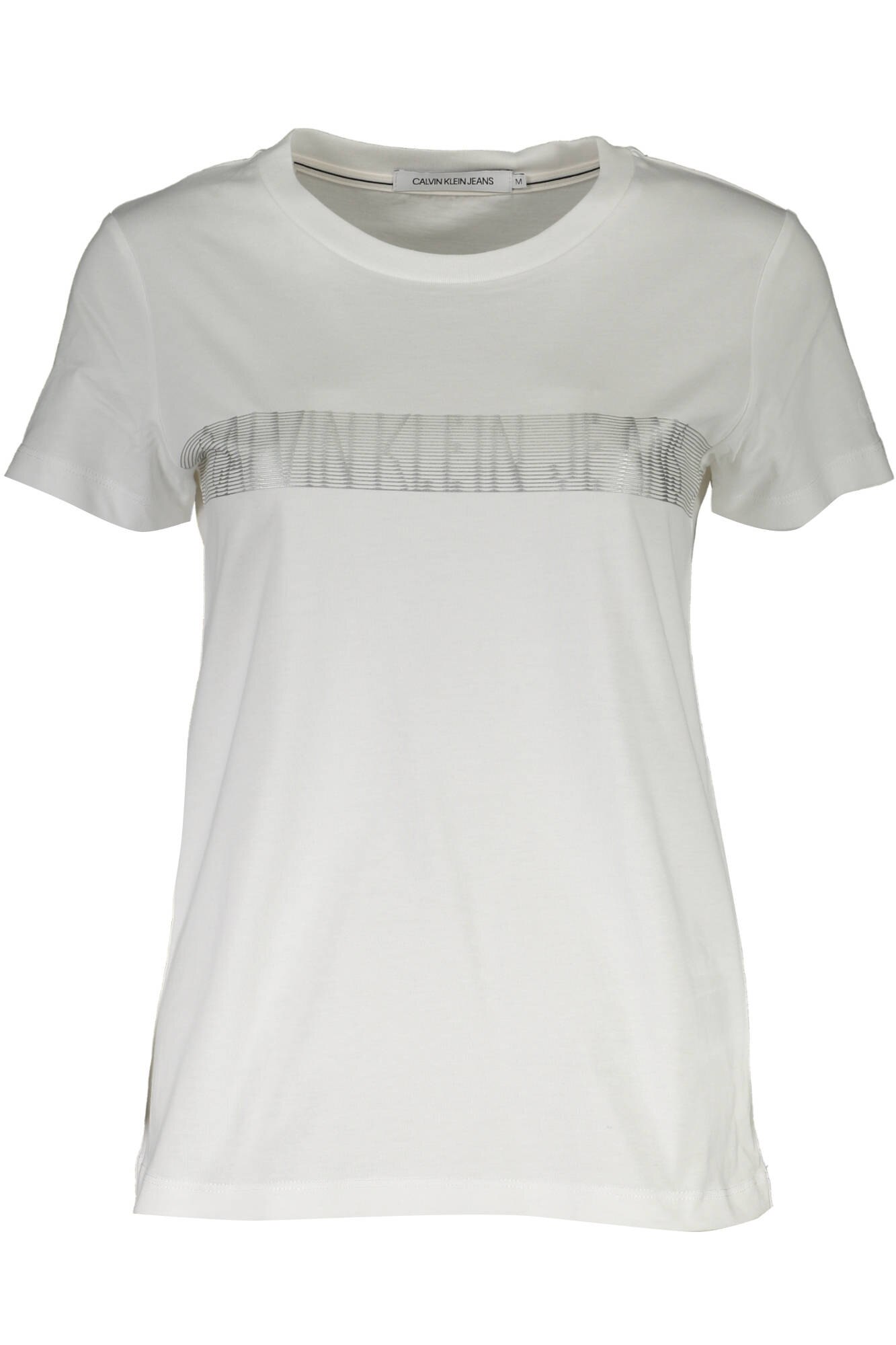 Tricou, calvin Klein, text, alb, Alb