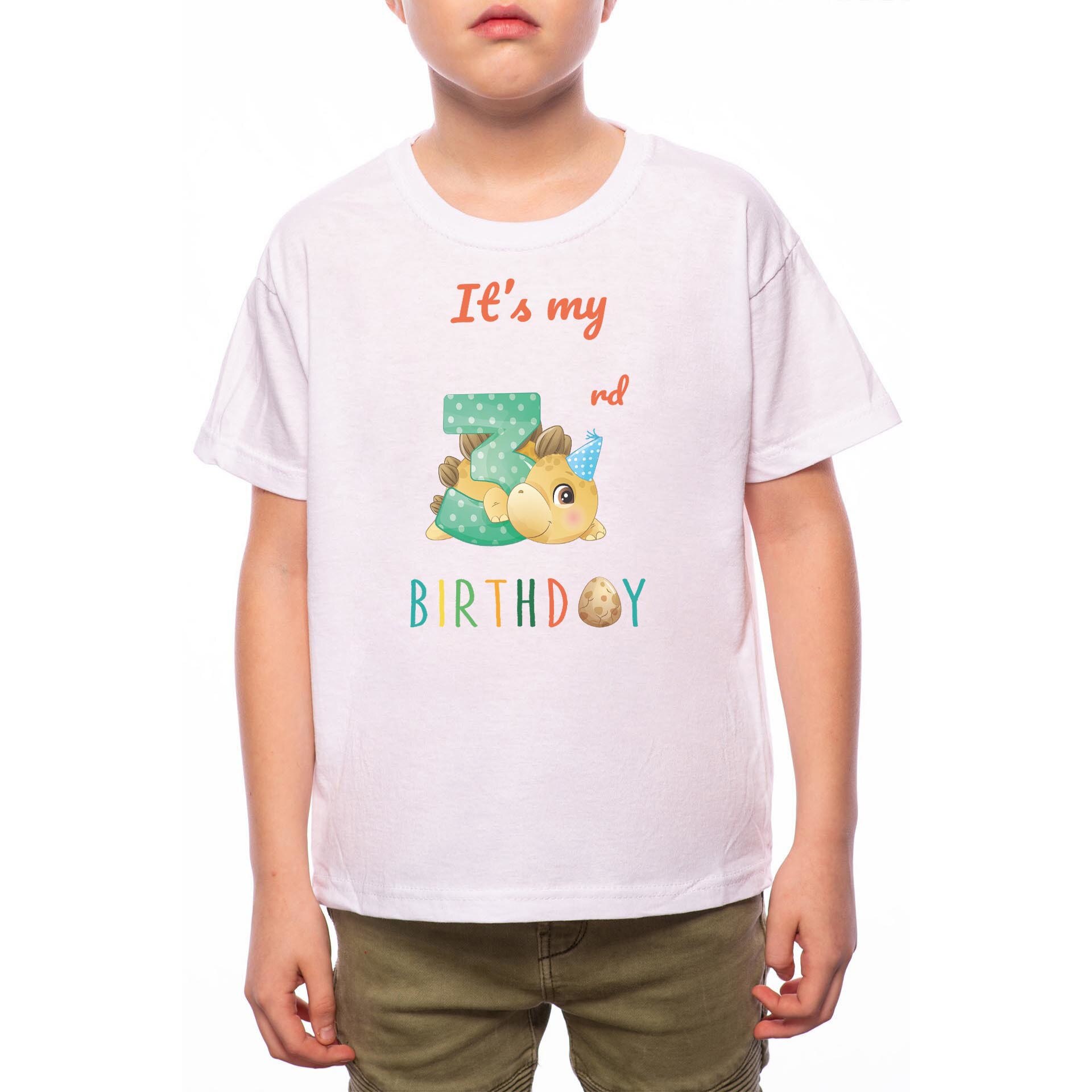 Tricou Baiat, 3rd Birthday, 100% Bumbac, Alb, W10