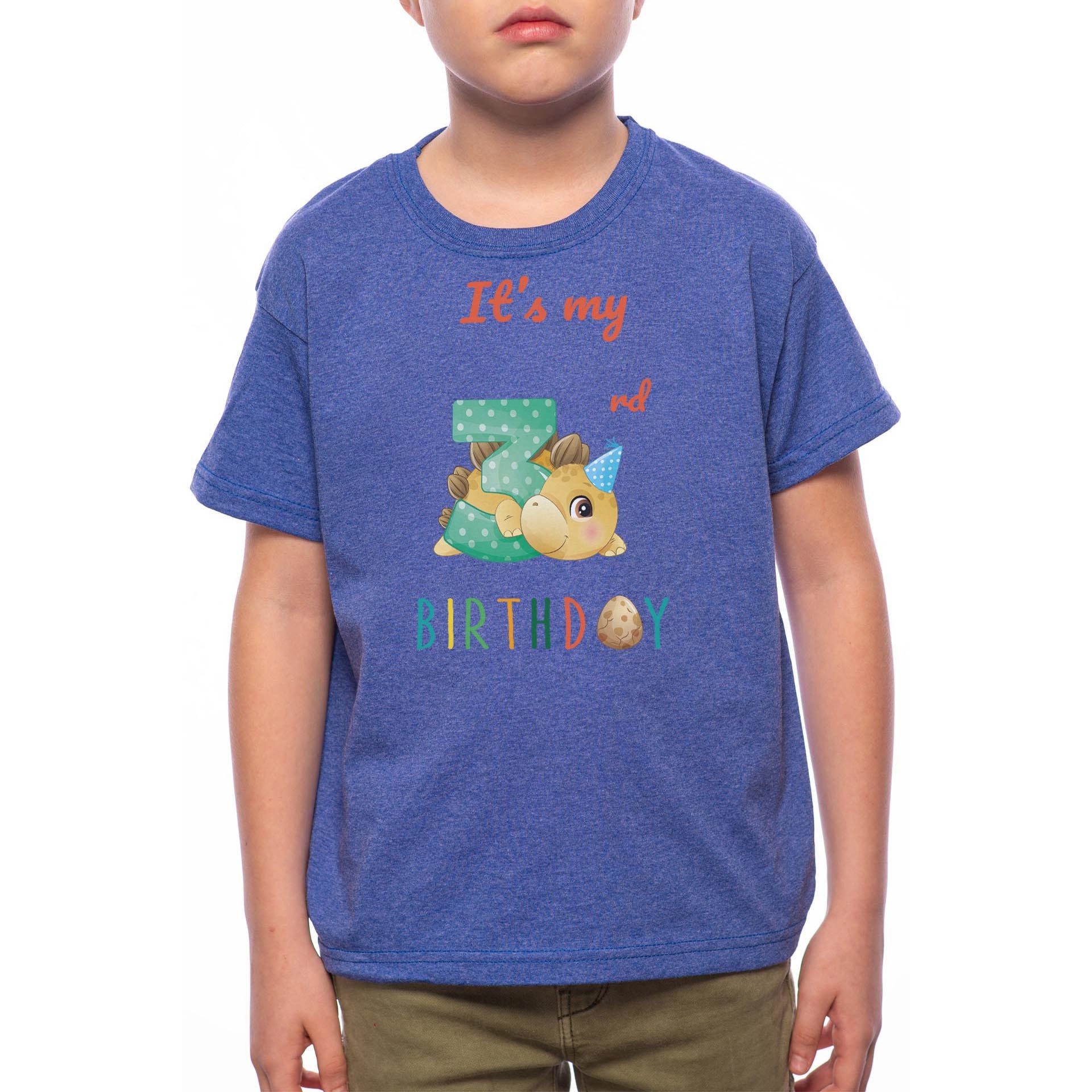 Tricou Baiat, 3rd Birthday, 100% Bumbac, Albastru, A10