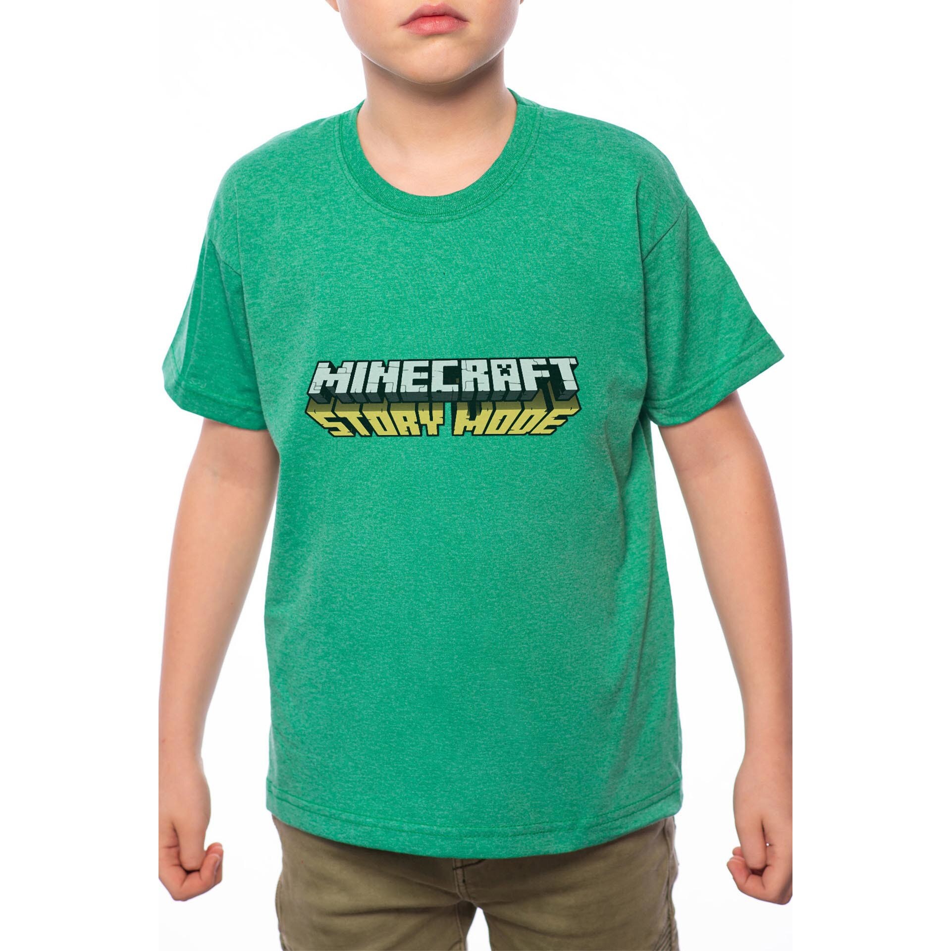 Tricou Baiat, Minecraft, 100% Bumbac, Verde, G4