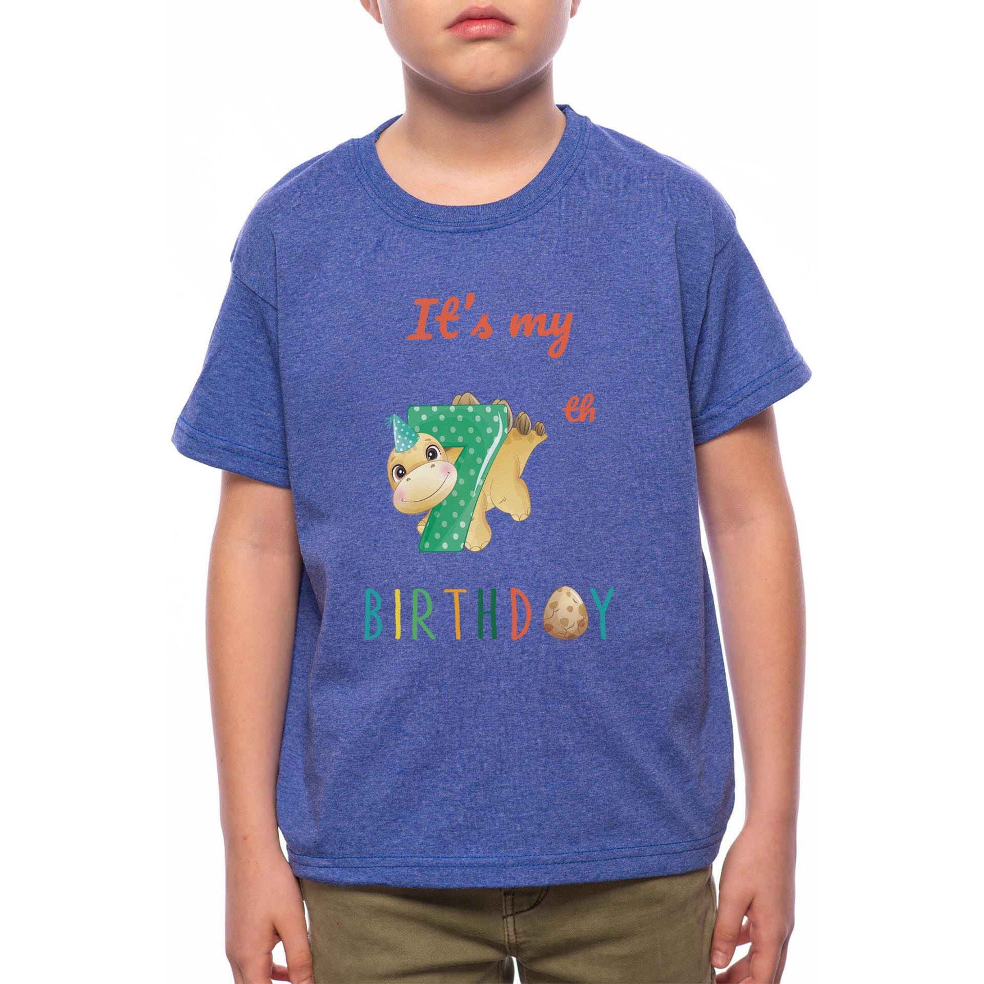 Tricou Baiat, 7th Birthday, 100% Bumbac, Albastru, A14
