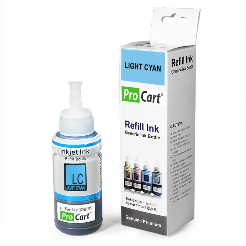 Cerneala refill foto DYE pentru imprimantele Epson din seria L, 100 ml, Light Cyan