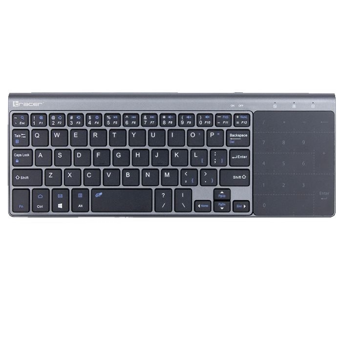 Tastatura wireless cu touchepad , 2.4 Ghz , profil redus , receiver nano, Negru