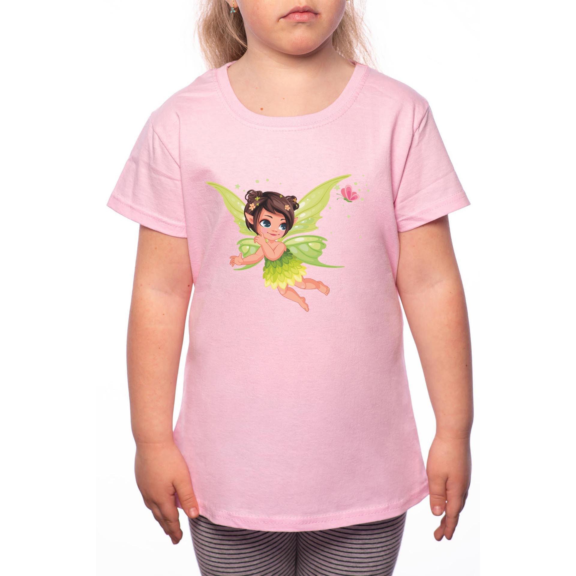 Tricou Fetita, Fairy, 100% Bumbac, Roz, P34