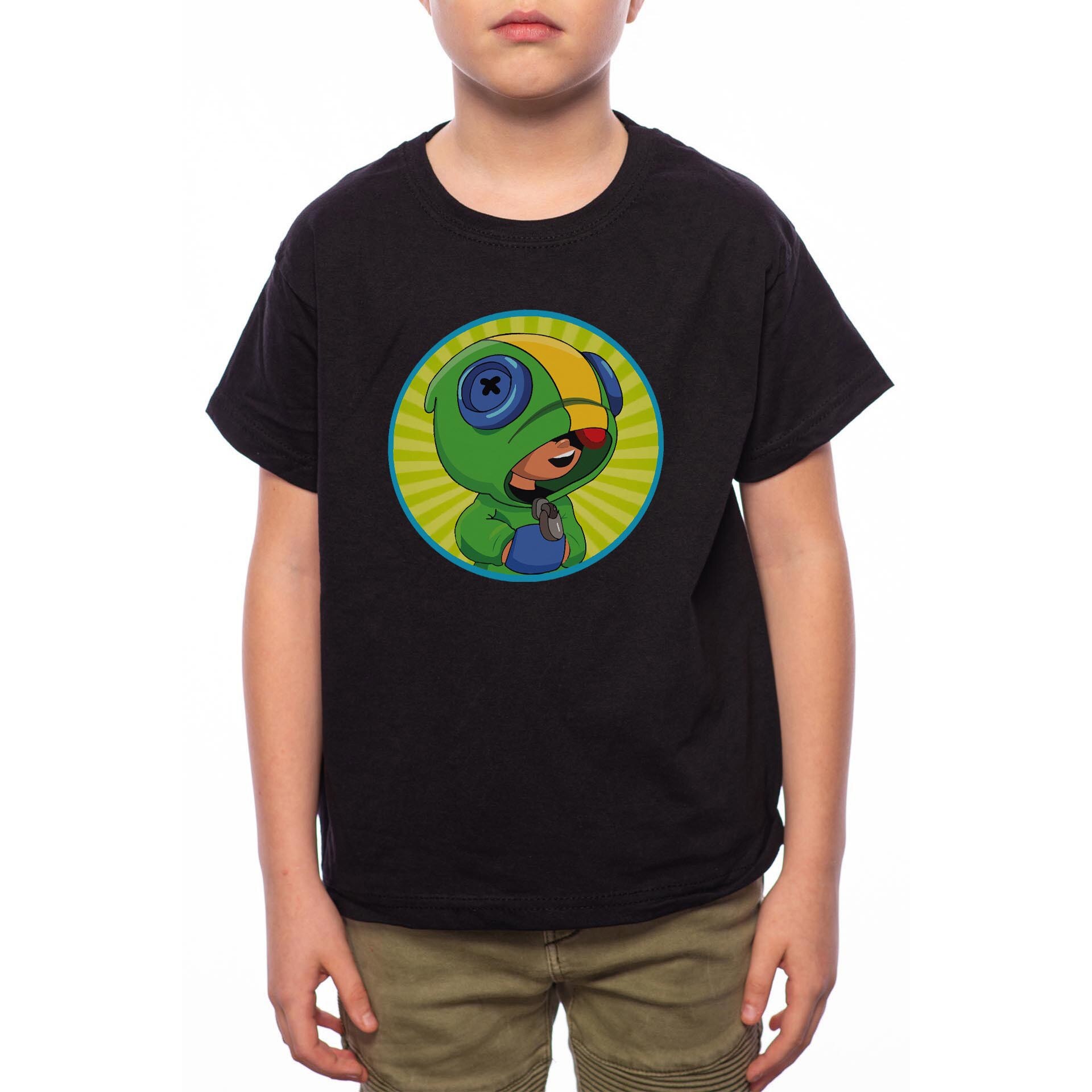 Tricou Baiat, Brawl Stars, 100% Bumbac, Negru, B2