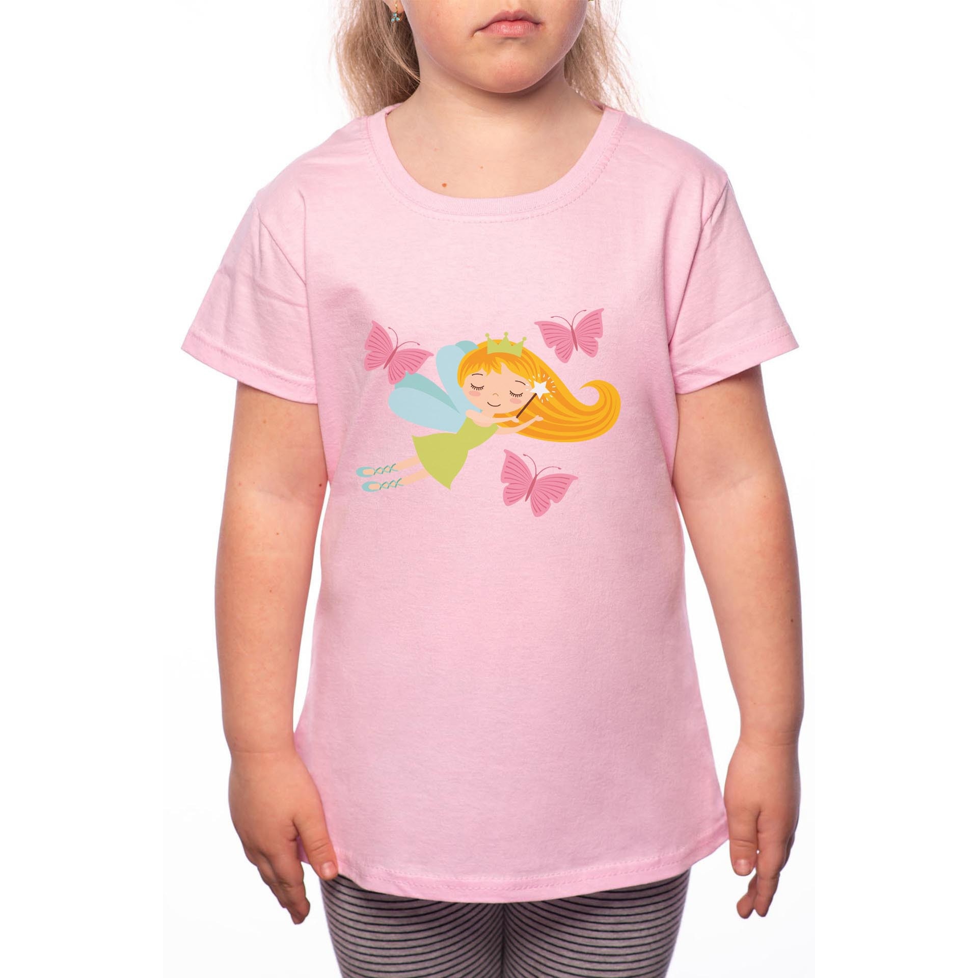 Tricou Fetita, Sleeping Fairy, 100% Bumbac, Roz, P18