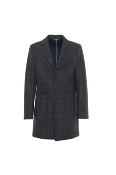 Palton din amestec de lana Trussardi, Gri inchis, 54 EU Palton din amestec de lana Trussardi, Gri inchis, 54 EU