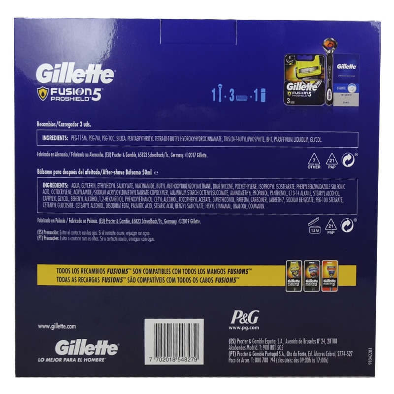 Pachet Gillette Fusion 5 aparat de ras flexball proshield, after shave ...