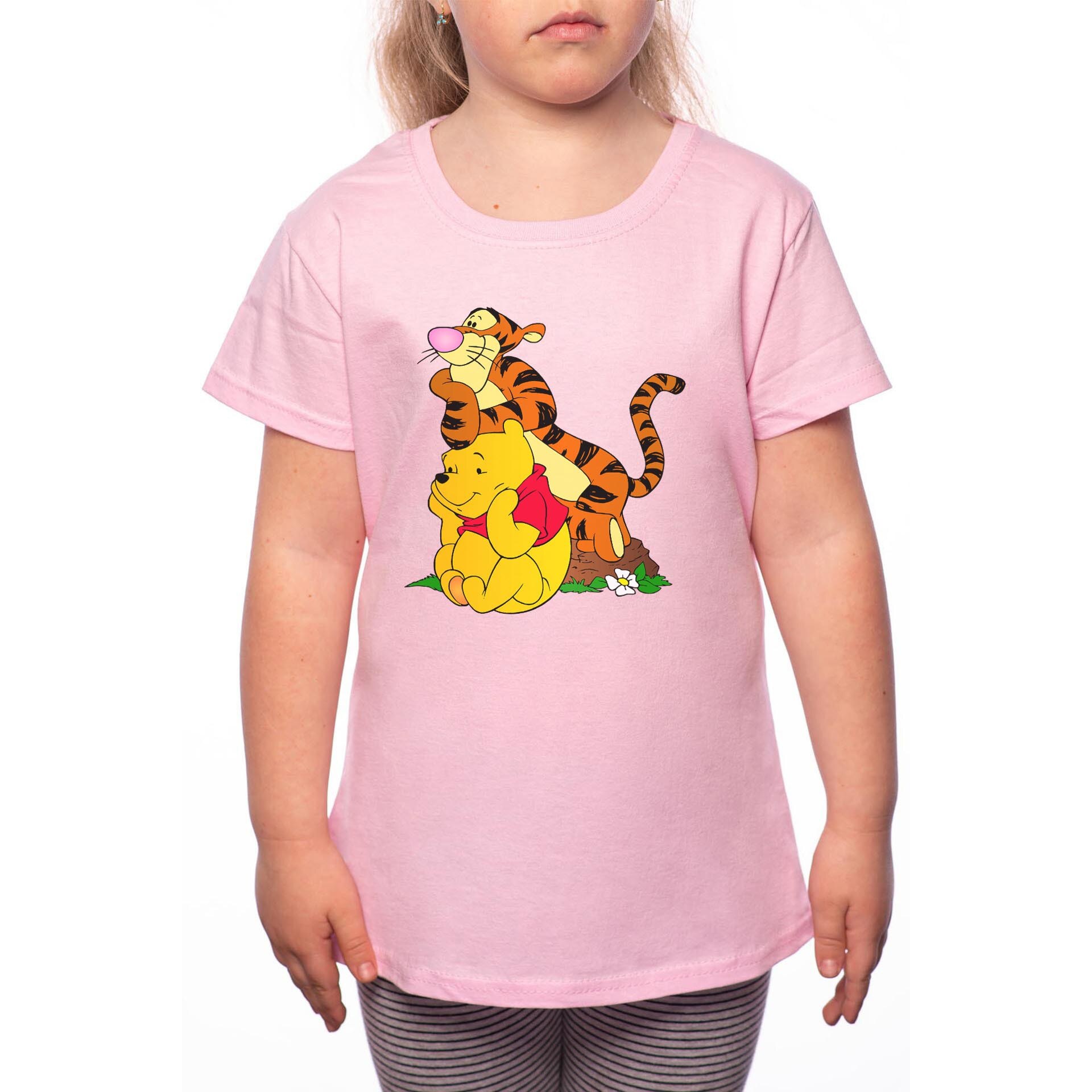 Tricou Fetita, Winnie the Pooh, 100% Bumbac, Roz, P41