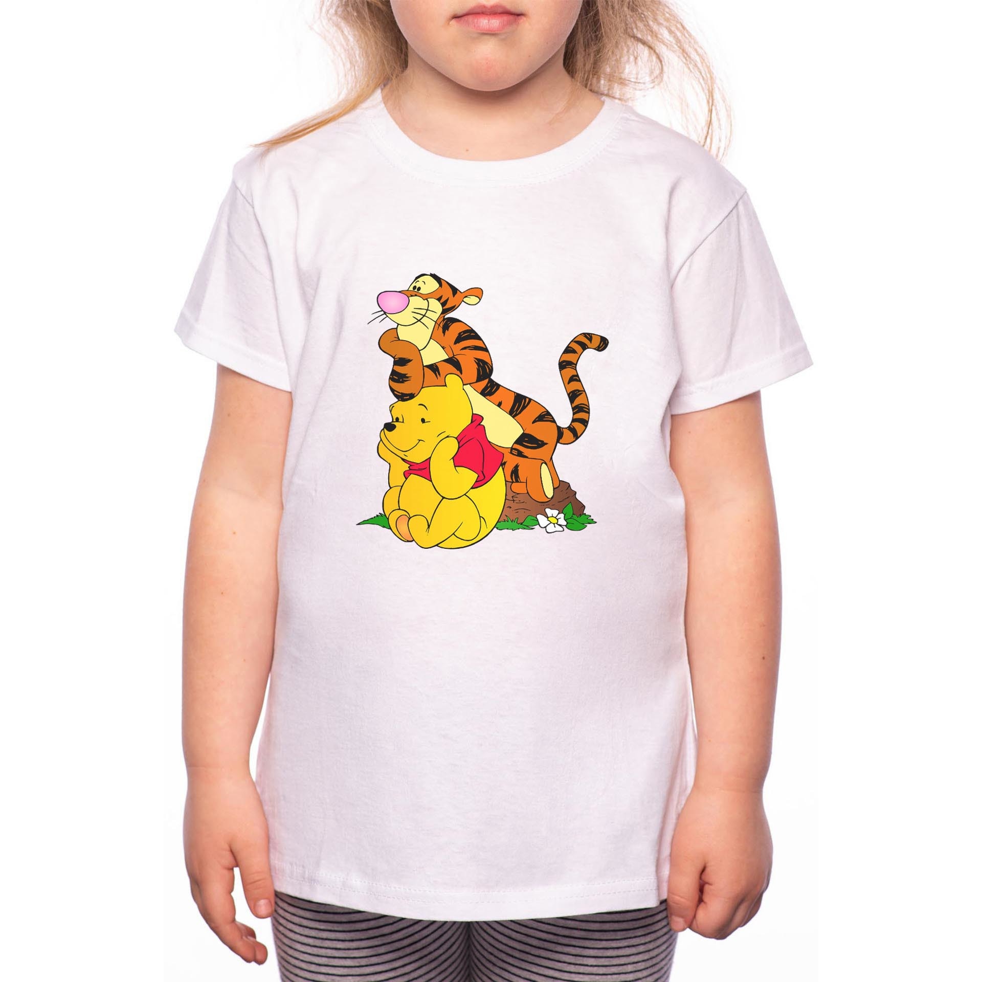 Tricou Fetita, Winnie the Pooh, 100% Bumbac, Alb, W41