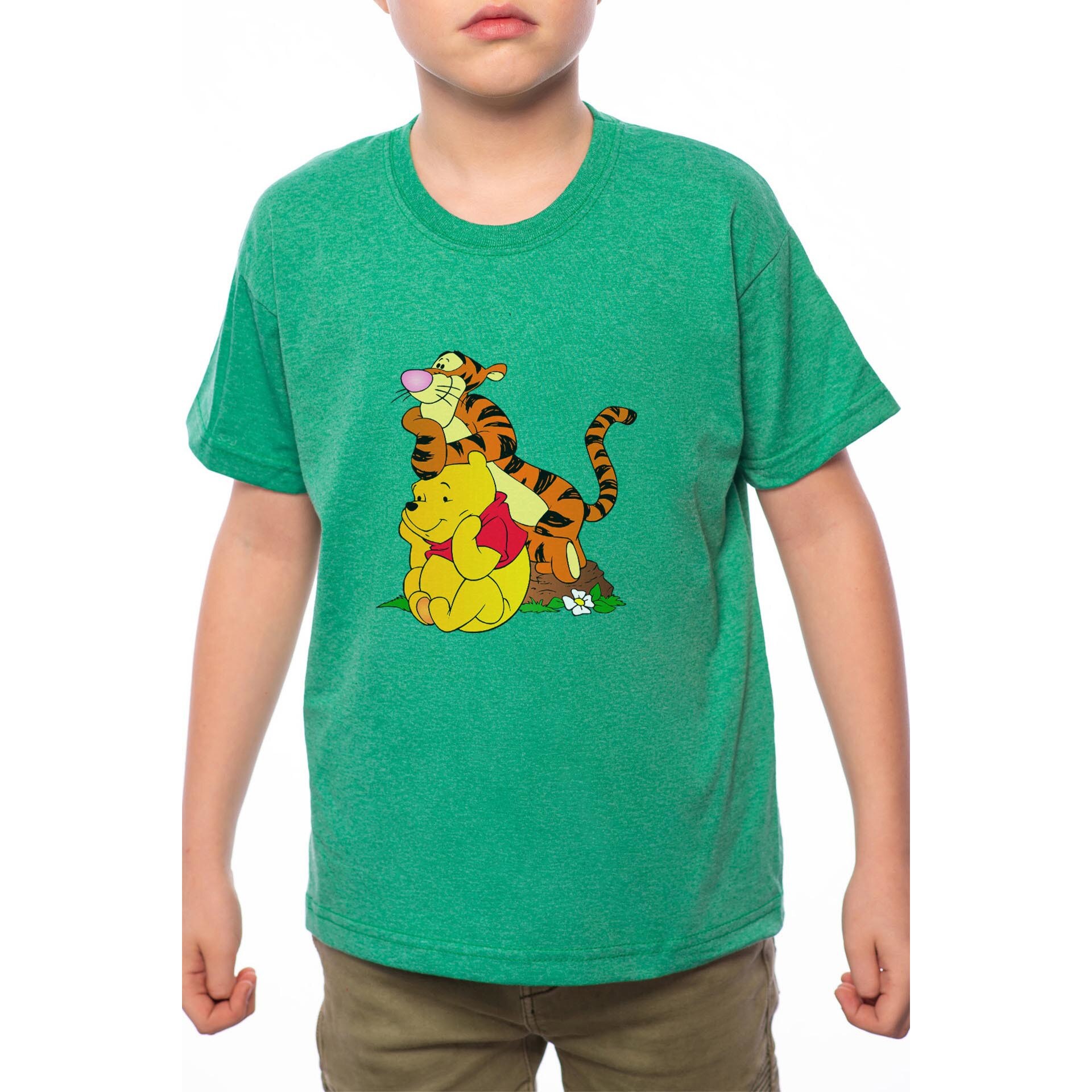 Tricou Baiat, Winnie the Pooh, 100% Bumbac, Verde, G41