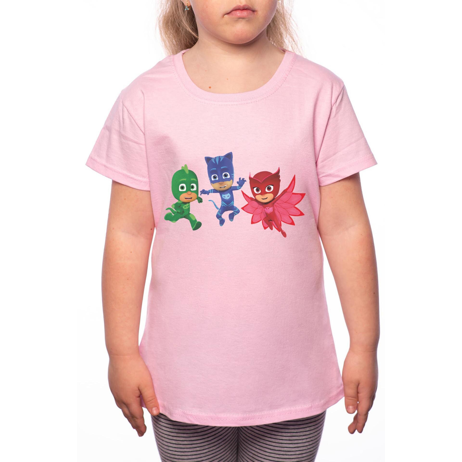 Tricou Fetita, PJmasks, 100% Bumbac, Roz, P7