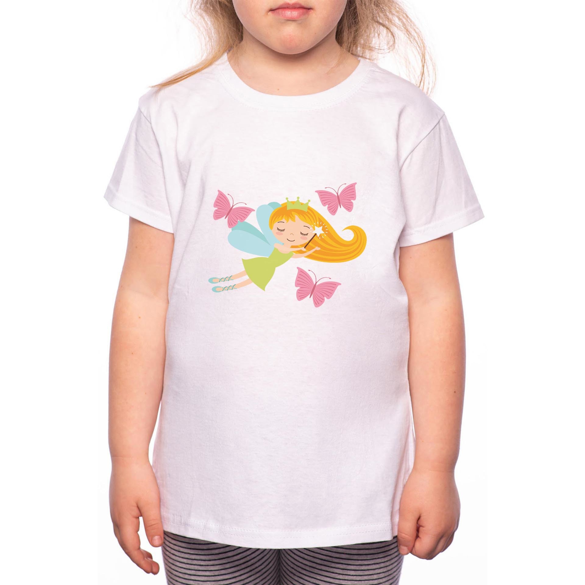 Tricou Fetita, Sleeping Fairy, 100% Bumbac, Alb, W18