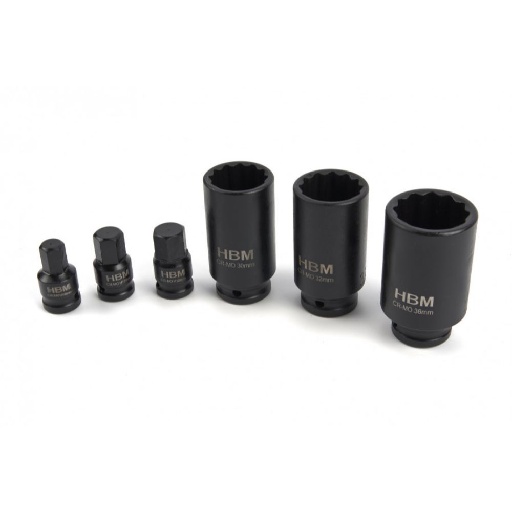 Set chei de impact, HBM, pentru butuci si planetare, 6 piese