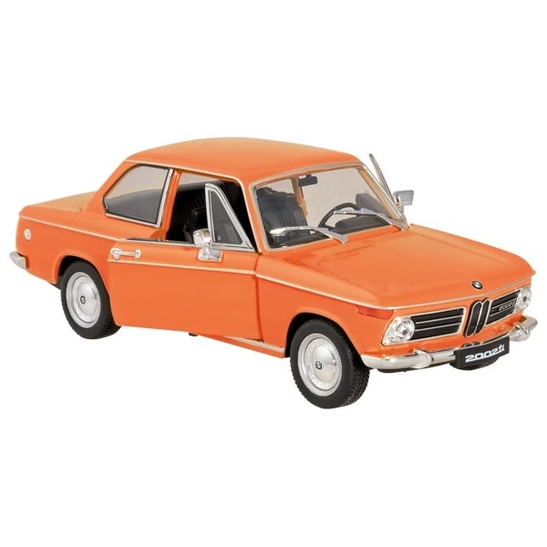 Masinuta - BMW 2002ti, 17.5cm, Metal, Portocaliu, 3 ani
