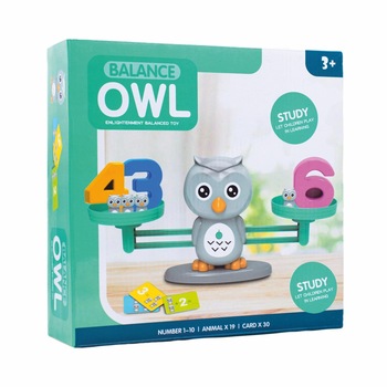 Jucarie Balance Owl, joc de echilibru matematic, balanta educativa, +3 ani Jucarie Balance Owl, joc de echilibru matematic, balanta educativa, +3 ani