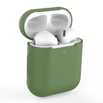 Husa protectoare pentru AirPods tpu verde Husa protectoare pentru AirPods tpu verde