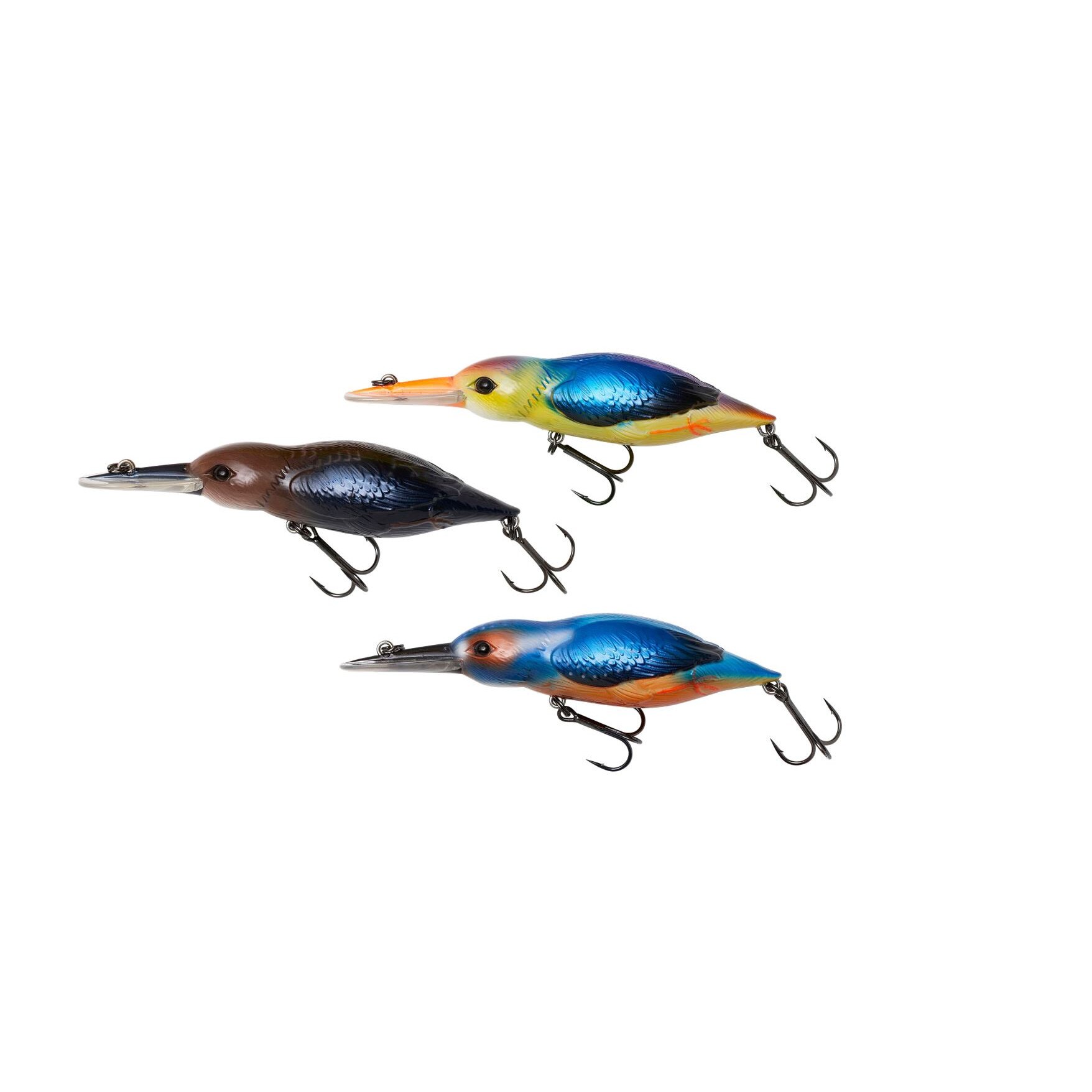 Set 3 Voblere DAM Effzett Eisvogel lungime 11cm si greutate 28 grame