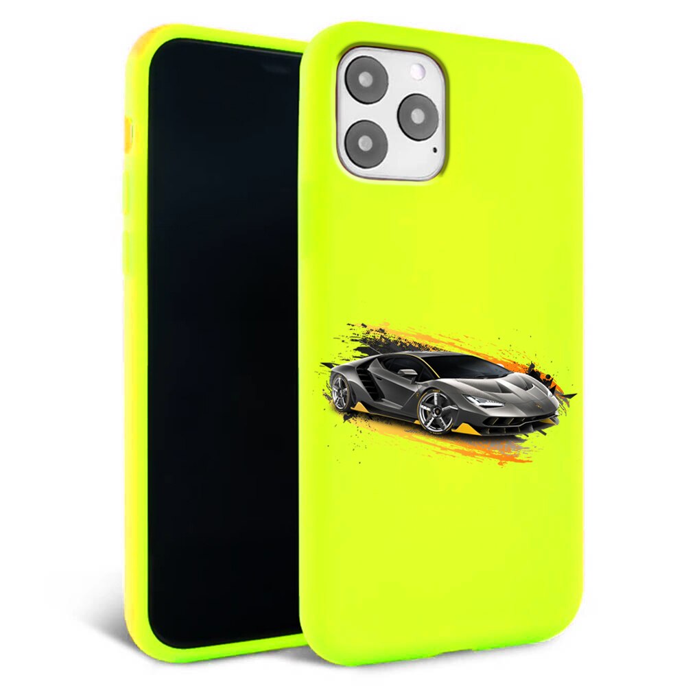 Husa pentru iPhone 11 ProMax - Silicon FlexiSoft - Lambo Galben