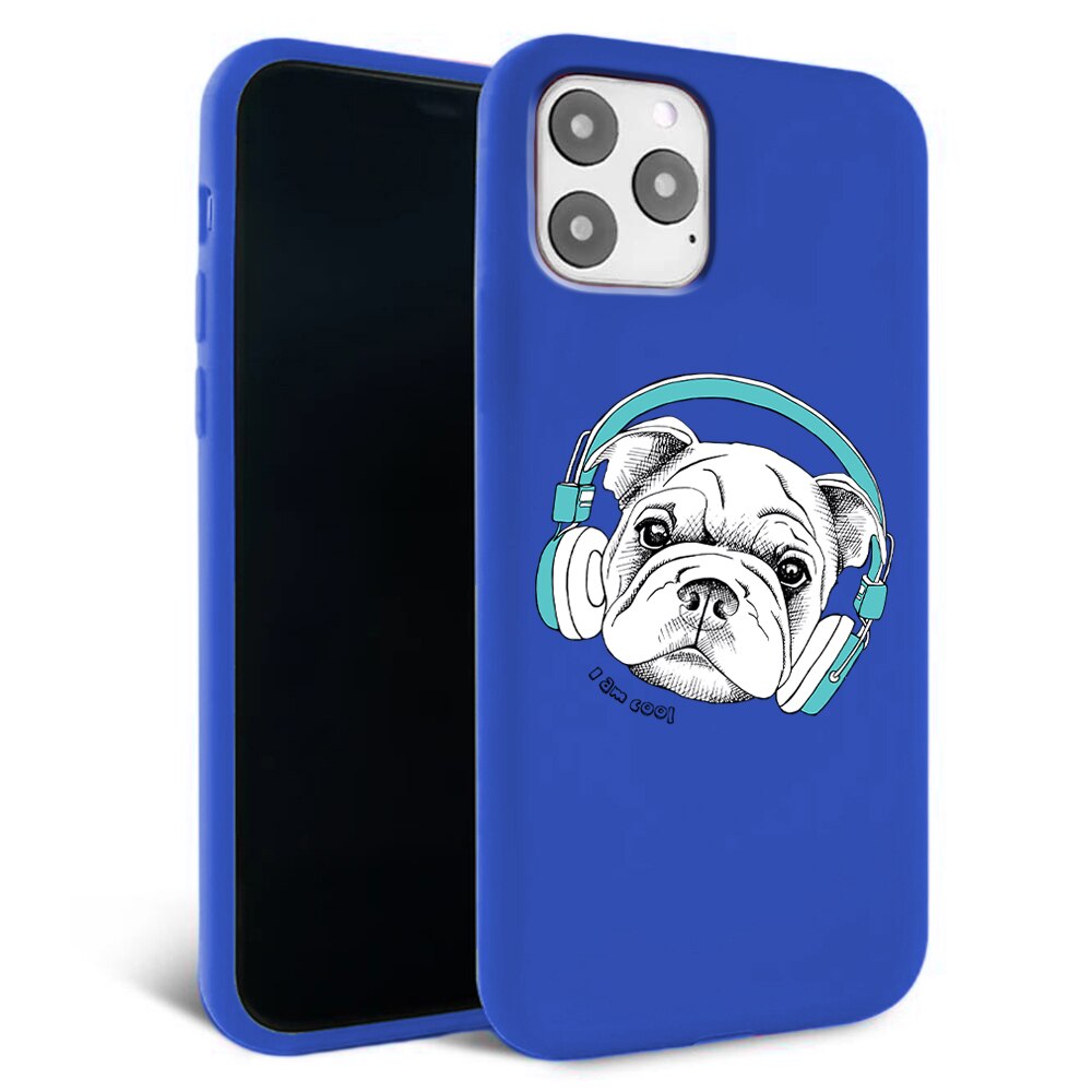 Husa pentru iPhone 11 ProMax - Silicon FlexiSoft - Cool dog Albastru