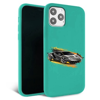 Husa pentru iPhone 11 ProMax - Silicon FlexiSoft - Lambo Mint Husa pentru iPhone 11 ProMax - Silicon FlexiSoft - Lambo Mint