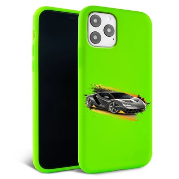 Husa pentru iPhone 11 ProMax - Silicon FlexiSoft - Lambo Verde Husa pentru iPhone 11 ProMax - Silicon FlexiSoft - Lambo Verde