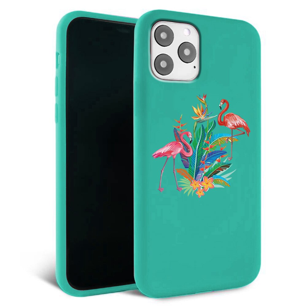 Husa pentru iPhone 11 ProMax - Silicon FlexiSoft - Flamingo Mint
