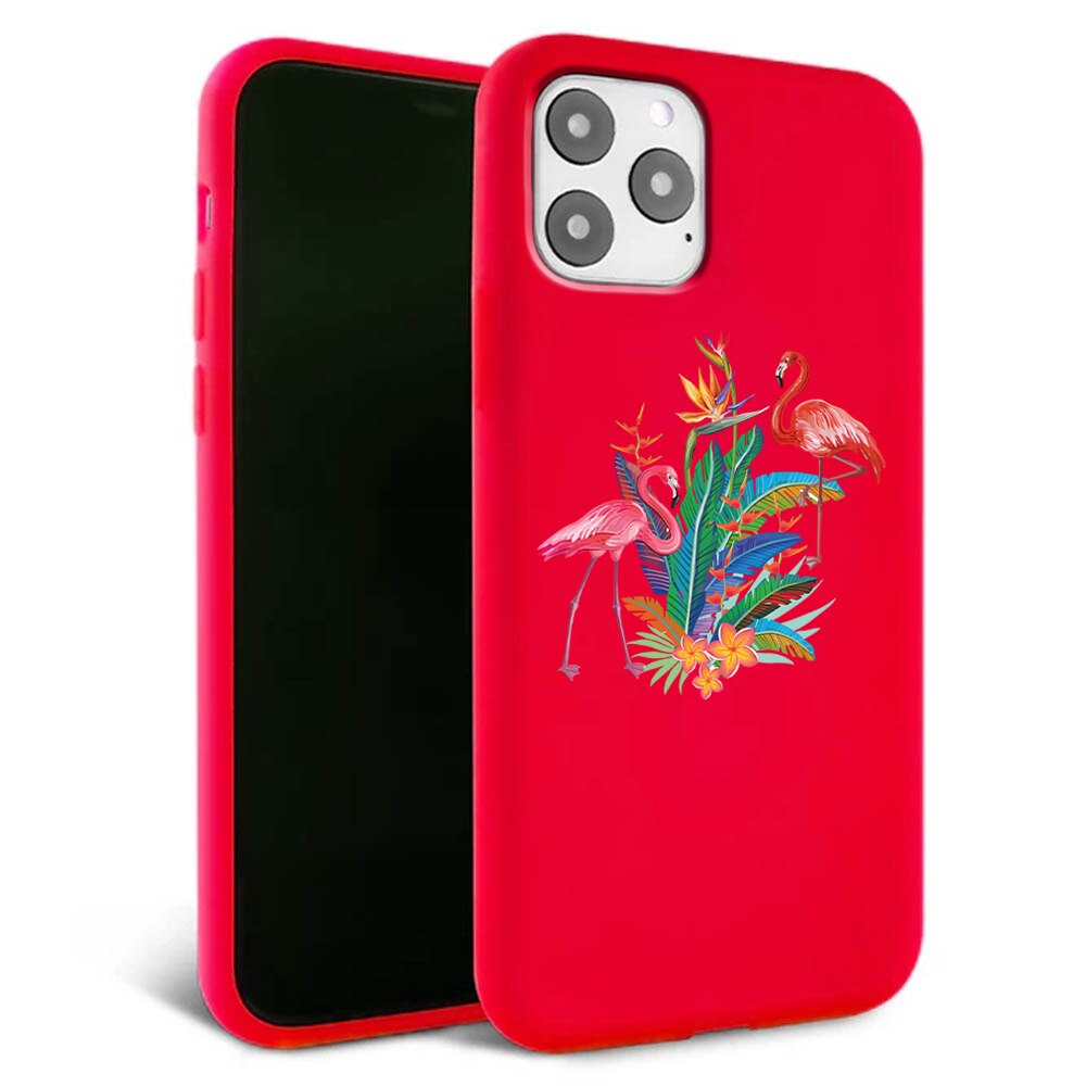 Husa pentru iPhone 11 pro - Silicon Matte - Flamingo