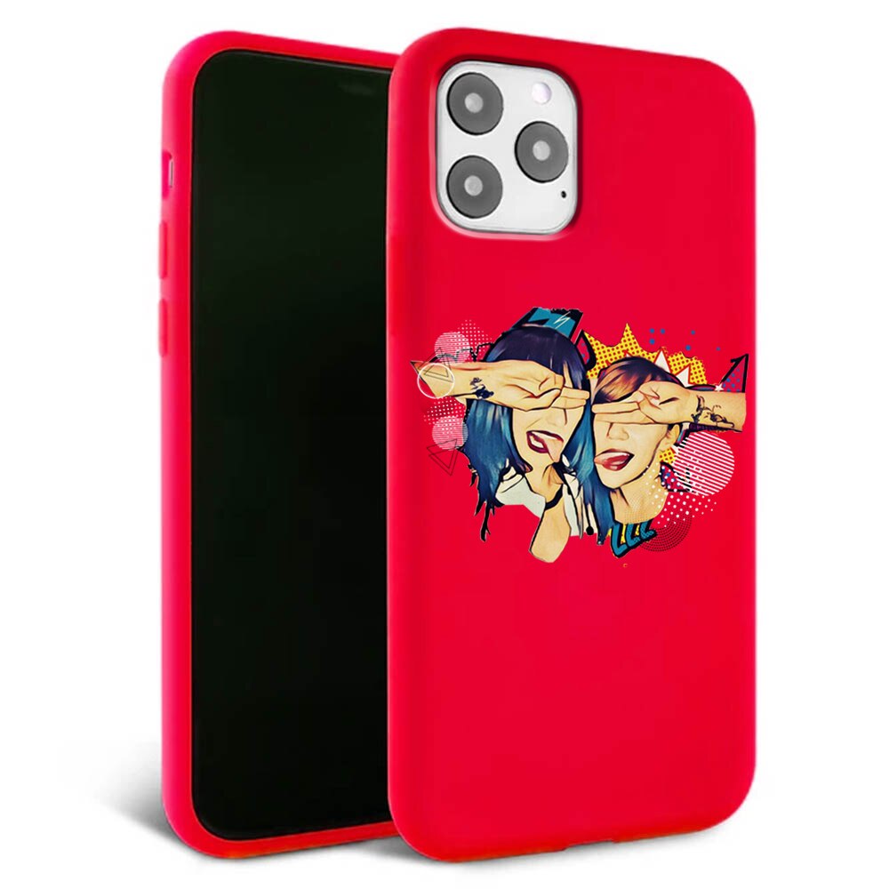 Husa pentru iPhone 11 ProMax - Silicon FlexiSoft - Incognito girls Rosu