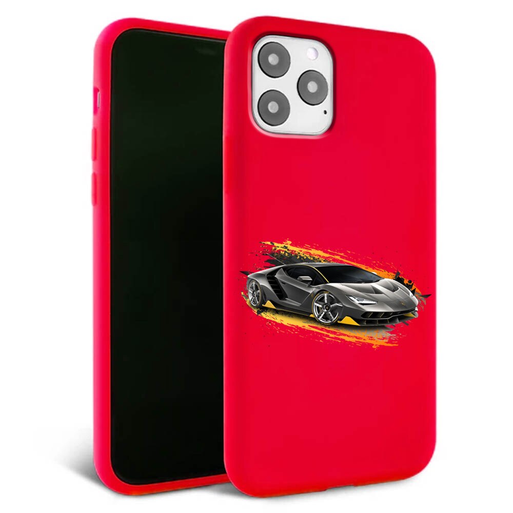 Husa pentru iPhone 11 ProMax - Silicon FlexiSoft - Lambo Rosu