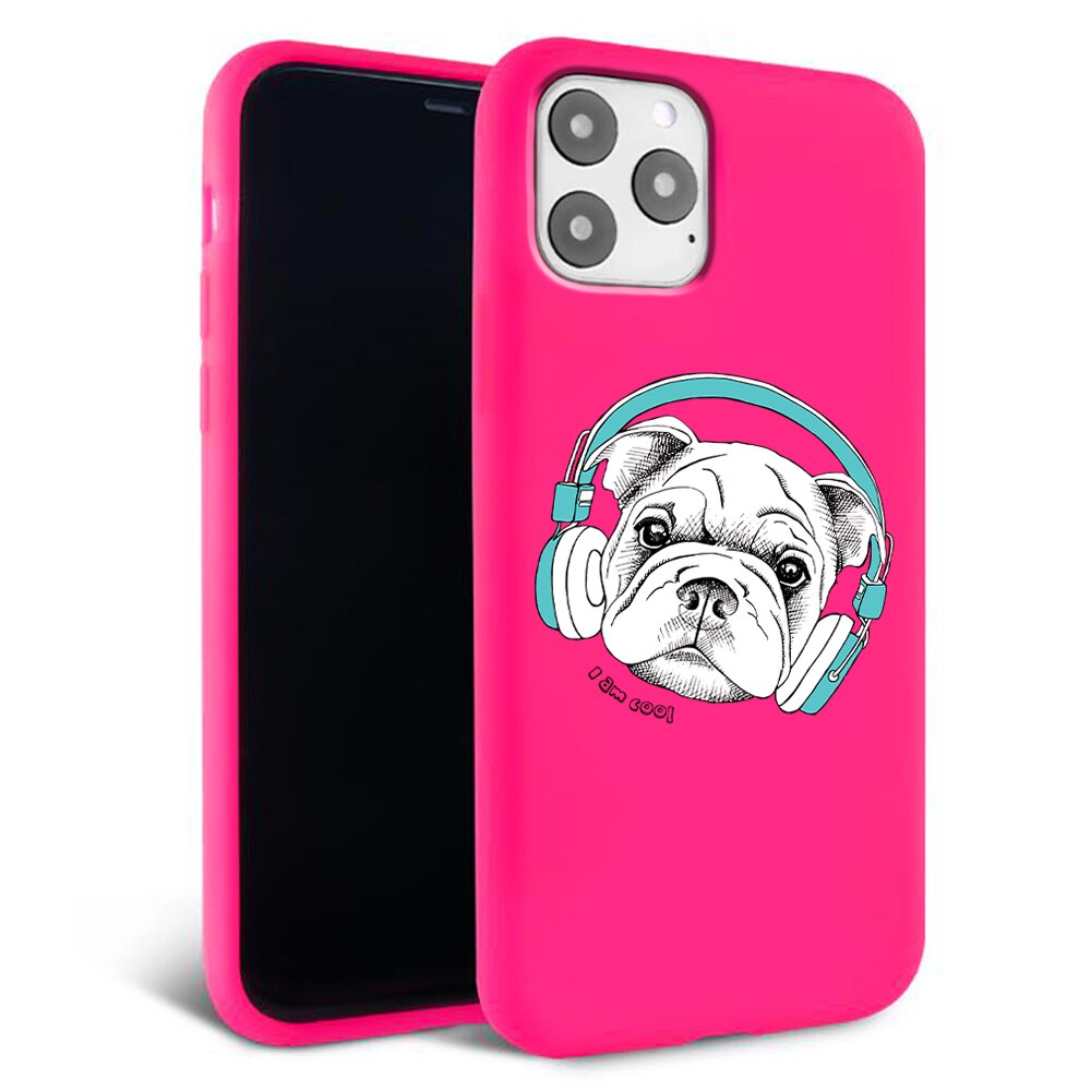 Husa pentru iPhone 11 ProMax - Silicon FlexiSoft - Cool dog Roz