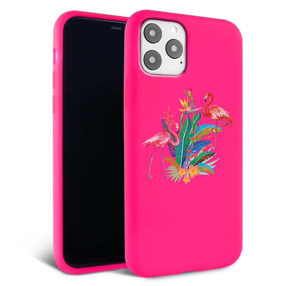 Husa pentru iPhone 11 pro - Silicon Matte - Flamingo