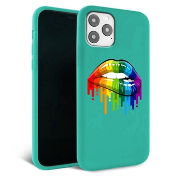 Husa pentru iPhone 11 ProMax - Silicon FlexiSoft - Lips Mint Husa pentru iPhone 11 ProMax - Silicon FlexiSoft - Lips Mint
