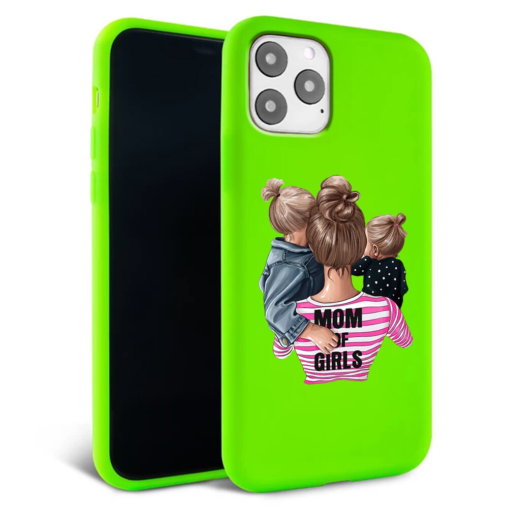 Husa pentru iPhone 11 pro - Silicon Matte - Mom of girls