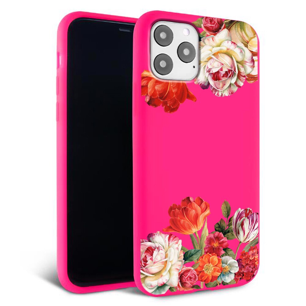 Husa pentru iPhone 11 pro - Silicon Matte - Flower