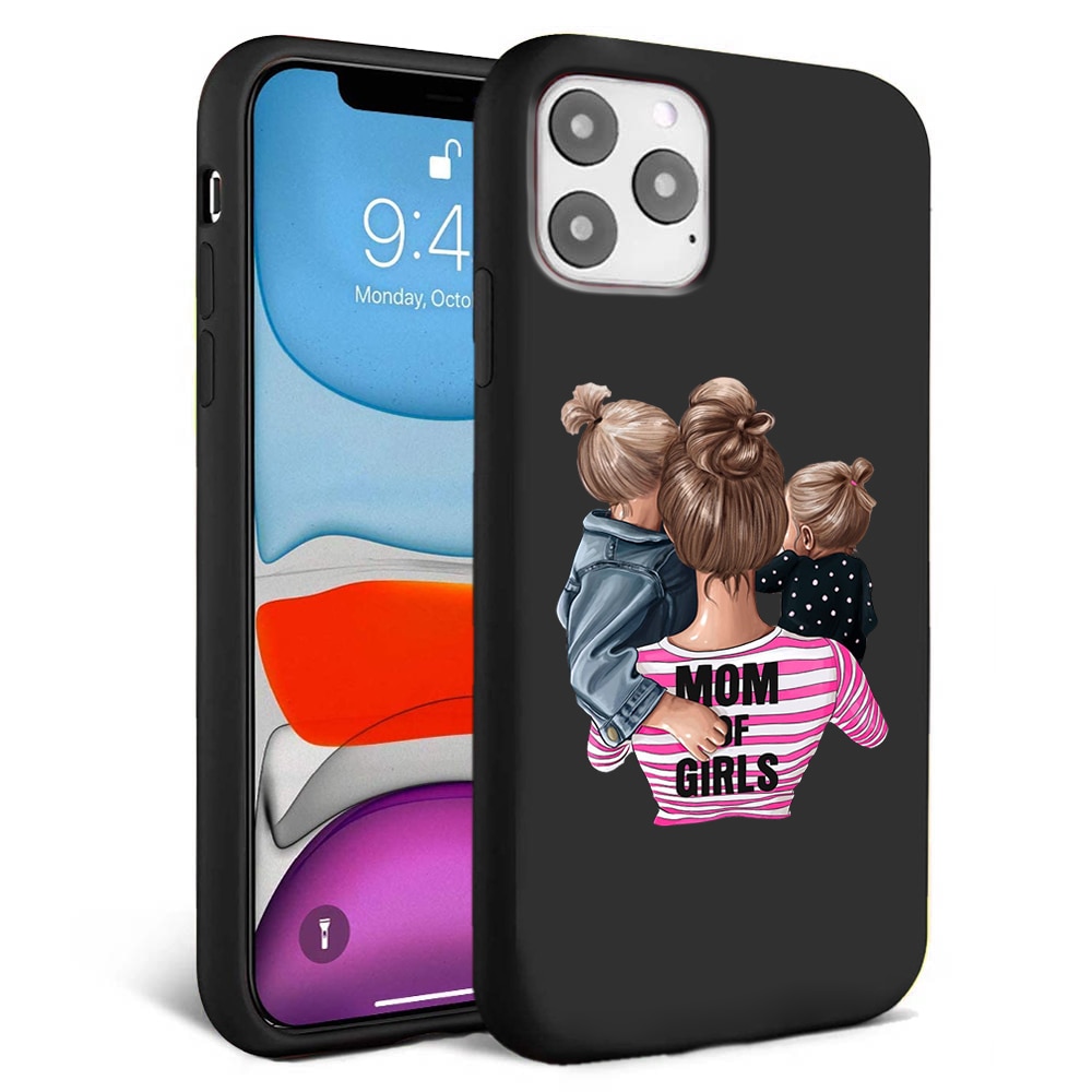 Husa pentru iPhone 11 pro - Silicon Matte - Mom of girls