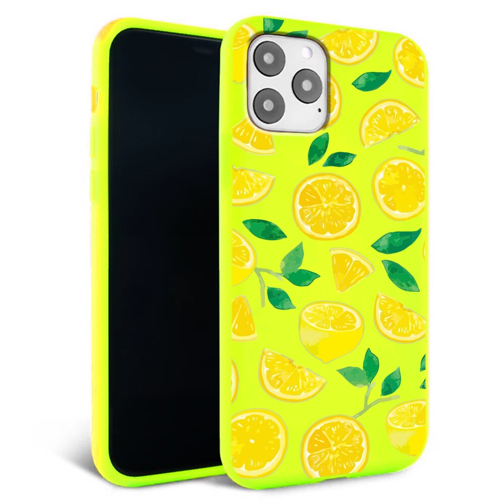 Husa pentru iPhone 11 ProMax - Silicon FlexiSoft - Lemons Galben
