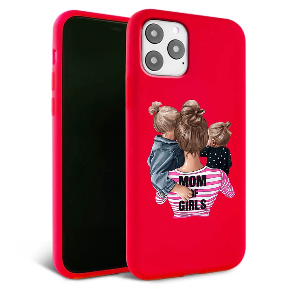 Husa pentru iPhone 11 pro - Silicon Matte - Mom of girls