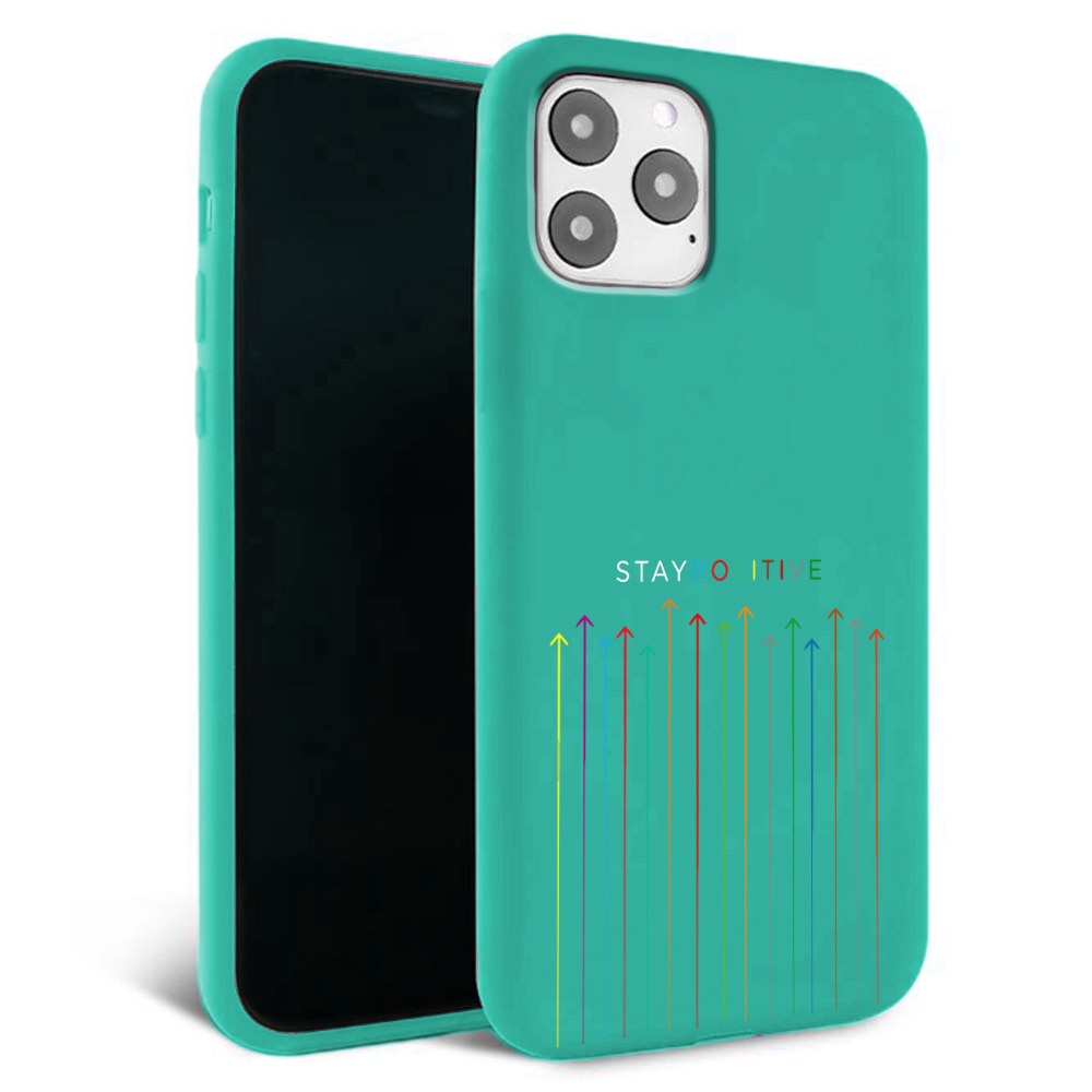 Husa pentru iPhone 11 ProMax - Silicon FlexiSoft - Stay Positive Mint